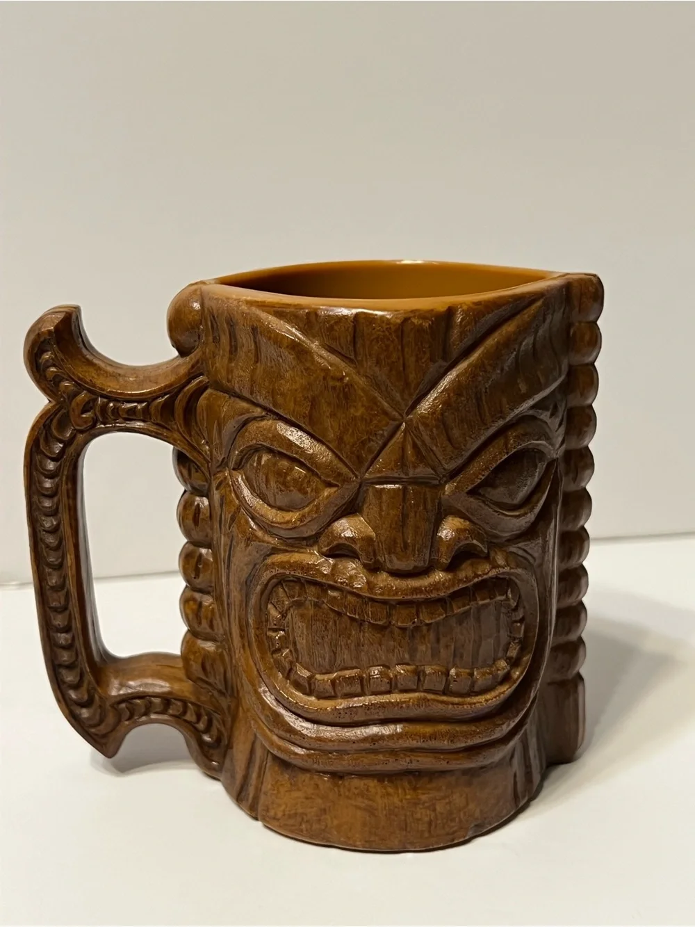 Tiki Wooden Souvenir Hawaii Coffee Mug